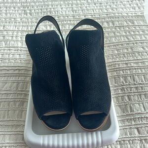 Cole Haan Suede Block Heel Sandal